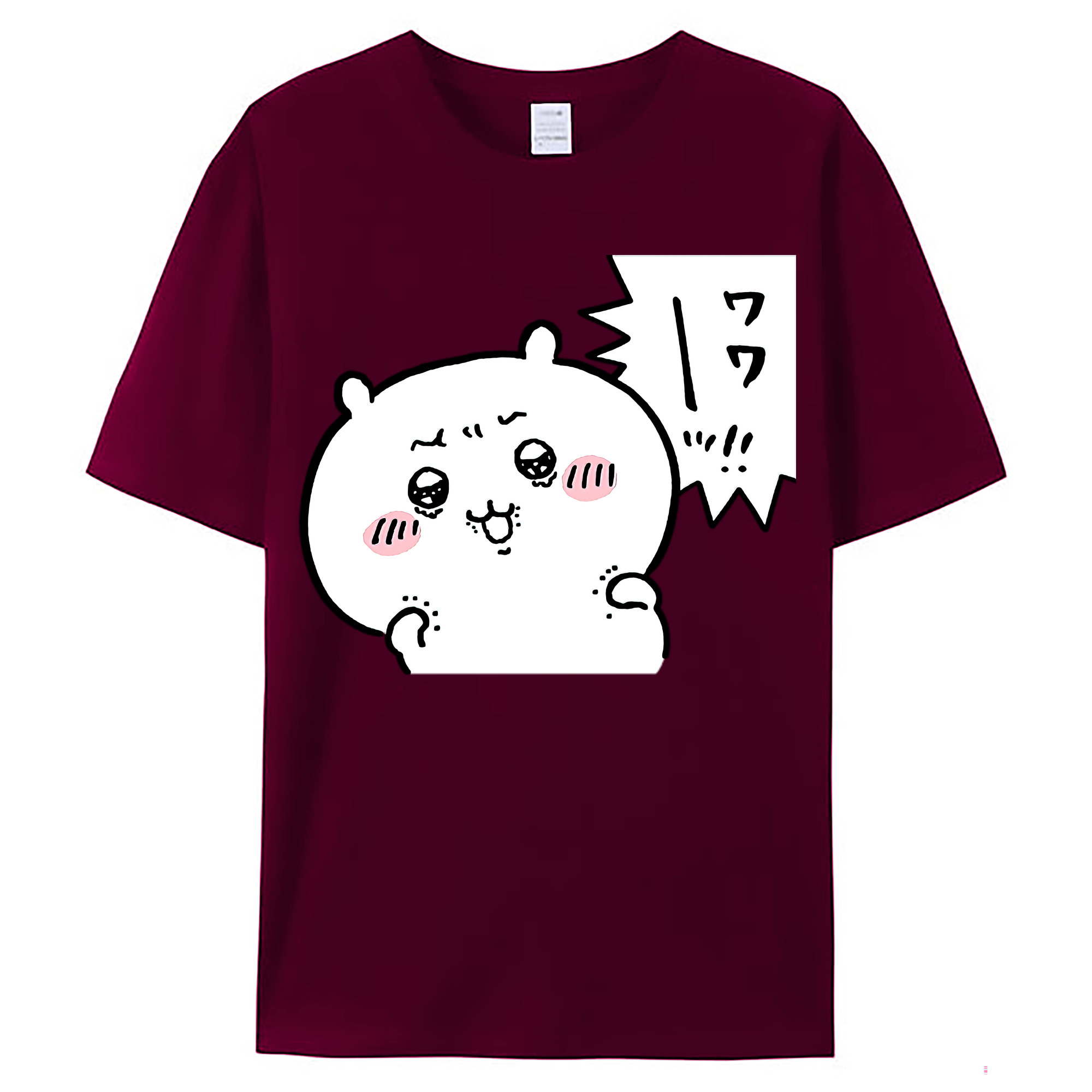 （画像用） ちいかわ ちいかわ Chii-kawa chiikawa レディースカジュアルプリントTシャツ（綿100％）
